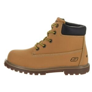 💠Skechers Mecca Mitigate Lumber Boots Ankle Faux Leather Fall Winter Waterproof